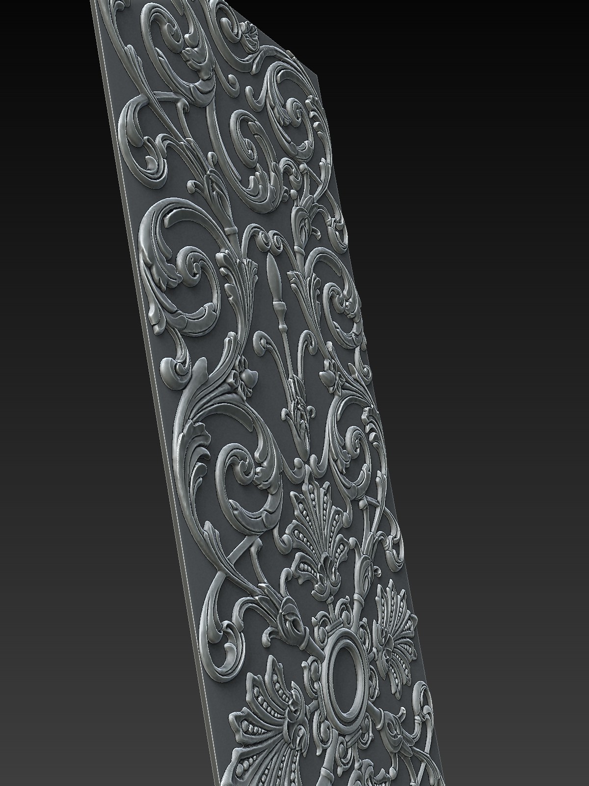 Digital sculpting of decorative elements for custom furniture. 3D Models for Production.